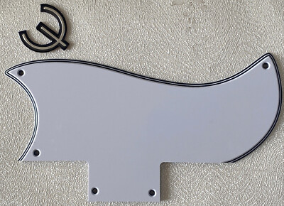 Custom For Gibson SG 61 Reissue Style &  E  Logo Guitar Pickguard 5-Ply White