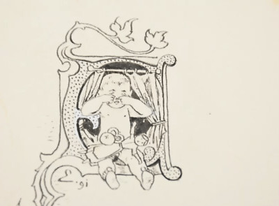 Weinendes Kind, 1891 | Federzeichnung von Josef Benedikt ENGL