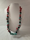 Native American Turquoise And Jasper With Black Beads. Vintage Beautiful Look. — photo 1