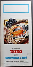 DUDU CONTRO LEONI PANTERE E ZEBÙ-Zehetgruber-Duwner,Orginski-LOCANDINA ORIG 1973