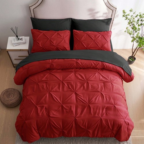 7pc Queen Comforter Set with Sheets – Pintuck Bed in a Bag, All-Season Bedding - Picture 86 of 91