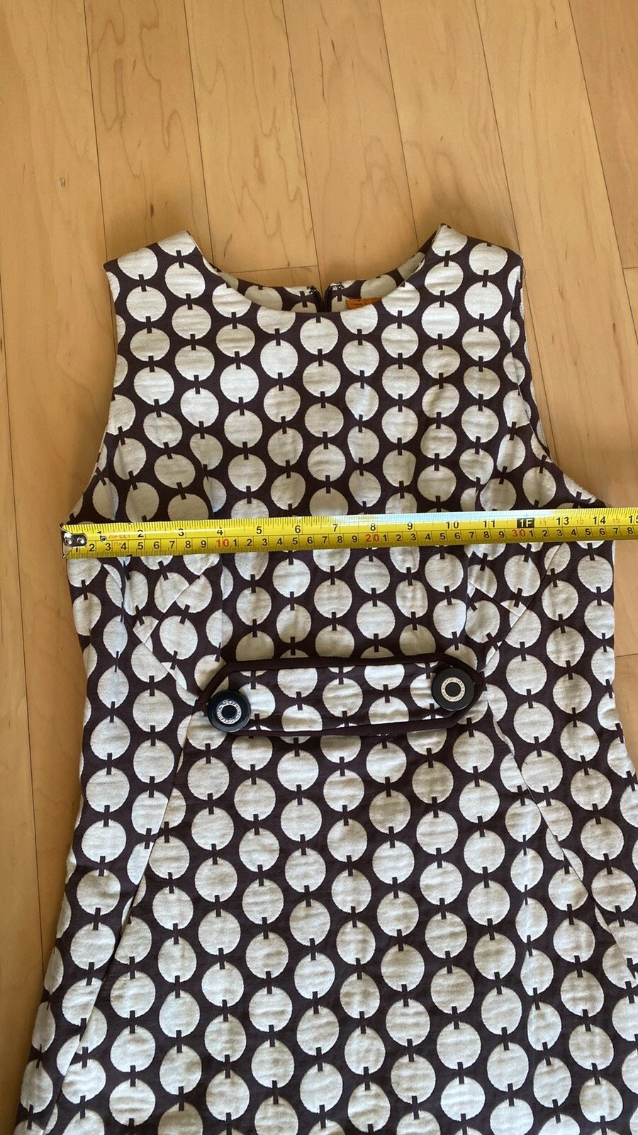 Abito tubino senza maniche stile derby Tory Burch taglia 2