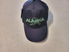 ALASKA SNAP BACK CAP ARTIC CIRCLE ENTERPRISES ANCHORAGE ALASKA COLOR IS BLUE 