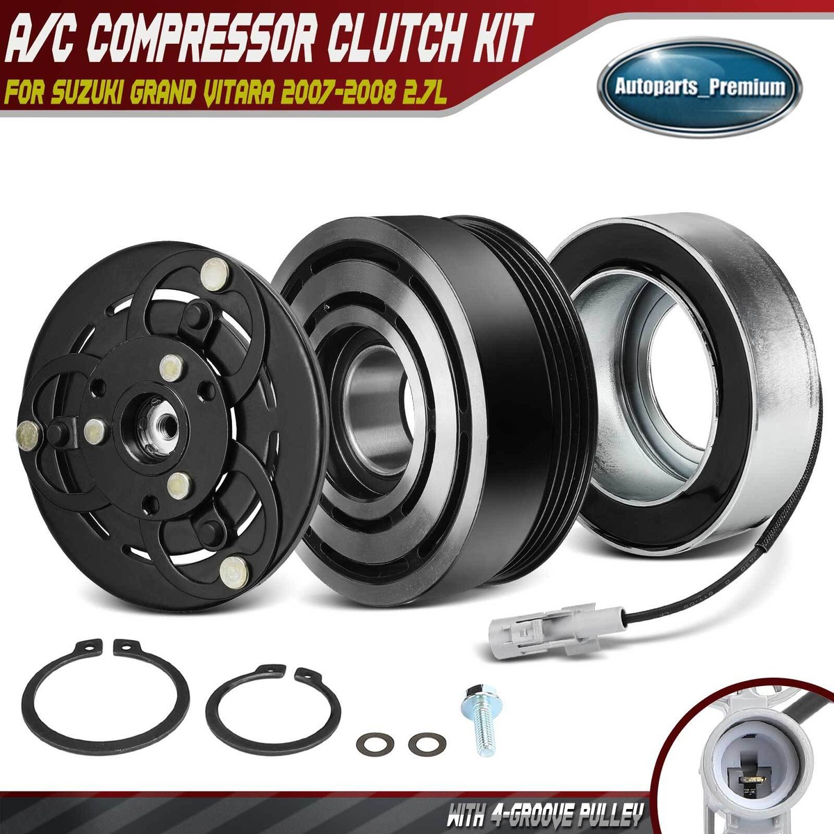 AC Compressor Clutch Kit for Suzuki Grand Vitara 2007-2008 V6 2.7L
