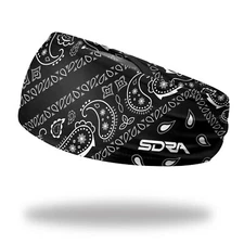 Suddora Black Paisley Bandana Headband - Vintage, and Fashionable