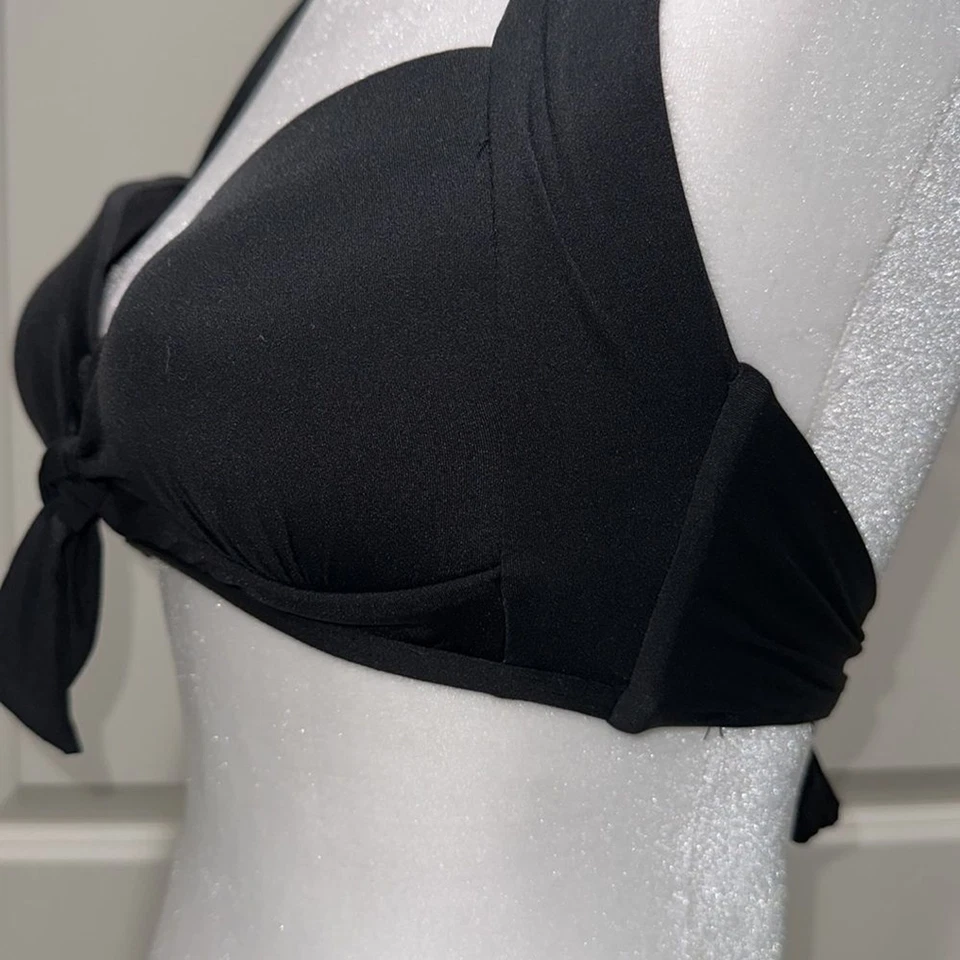 Liz Claiborne black bikini top size small - Image 3 of 4