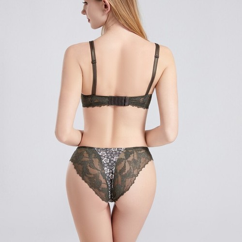 Sexy Floral Lace Padded Push Up Plunge Bra knicker Sets Ladies Underwear Panties - Picture 42 of 42