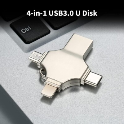 1TB 512GB Metall USB 3.0 Flash Drive Speicherstick Type C OTG Für iPhone Android