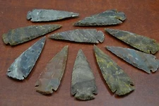 10 PCS BROWN AGATE STONE SPEARHEAD ARROWHEAD POINT MEDIEVAL 3 1/2" - 4" #T-1375