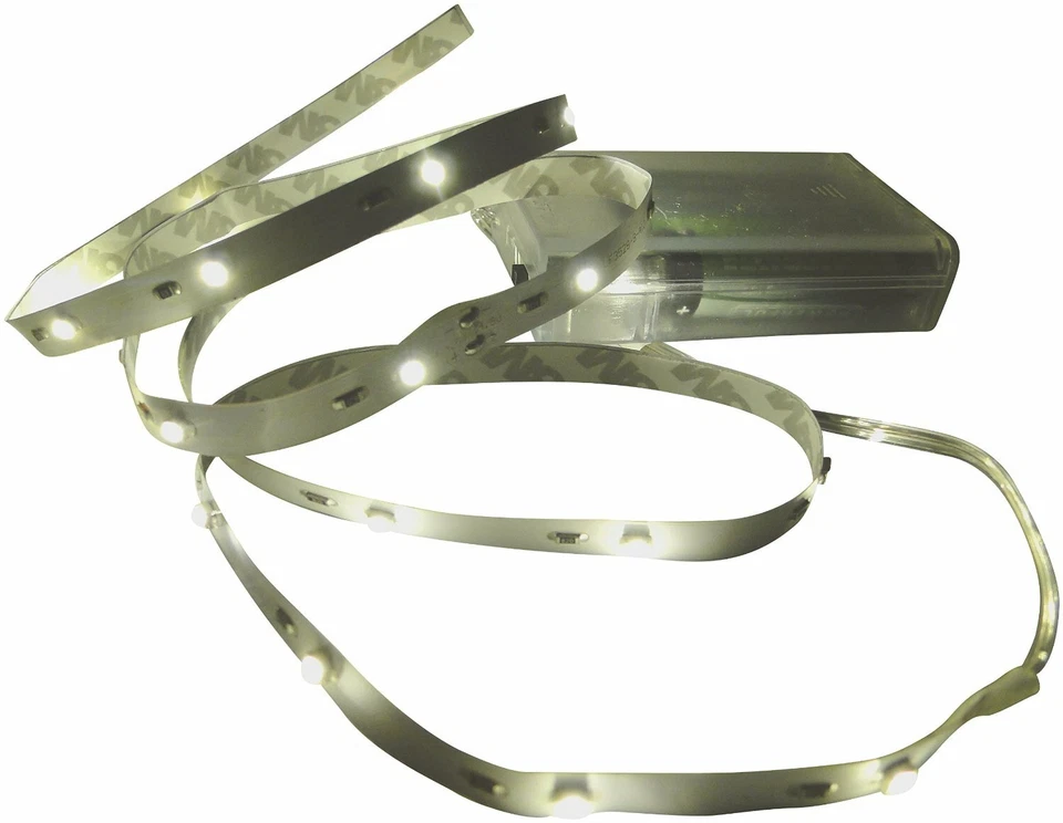 LED Stripe Lichterkette Batterie Streifen 90  Lichtband warmweiß kaltweiß Licht - Bild 1 von 1