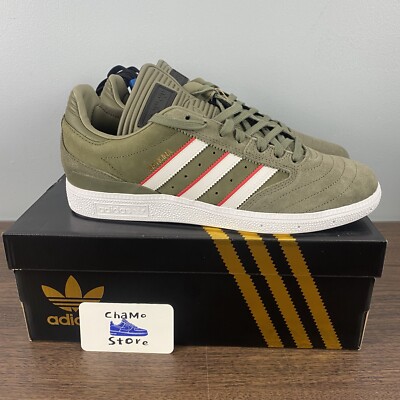 adidas Originals BUSENITZ DAN MANCINA ID3370 Olive Strata Red White Men Sz 10
