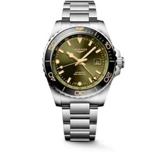 Orologio Longines HydroConquest GMT automatico 43 mm quadrante verde L3.890.4.06.6