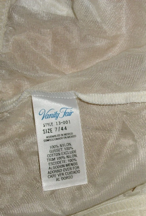 Bragas Vanity Fair Vintage C Glow 13-001 encaje floral 100 % nailon talla 7 nuevas con etiquetas Foto 4 de 4