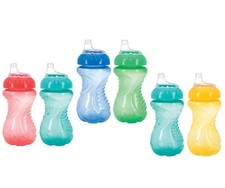 Nuby 2-Pack No-Spill Easy Grip Cup, 10 Ounce, Colors May Vary 10 Varied