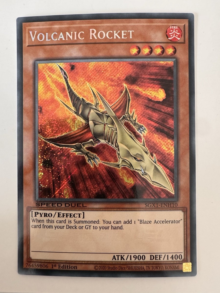 Volcanic Rocket SGX1-ENH10 1st Edition Secret Rare Speed Duel GX