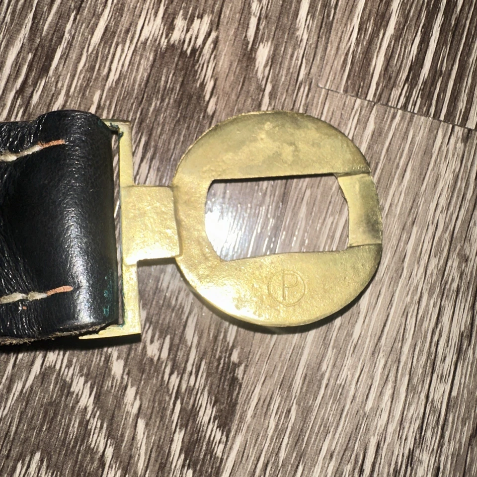 De Colección Confederado Carolina del Norte "NC" hebilla de cinturón ovalada y cinturón de cuero Foto 4 de 4