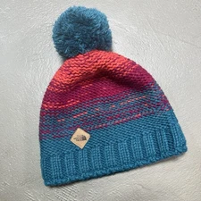 The North Face Antlers Beanie Bobble Hat Snow Winter Pom Pom Blue Red Orange NEW