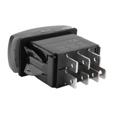 2X(7Pin Momentary Rocker Winch In Winch Out 12V -ON LED Light green6063