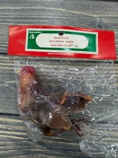 Holiday Feather Bird Decoration Commodore Vintage Christmas Ornament New In Pack