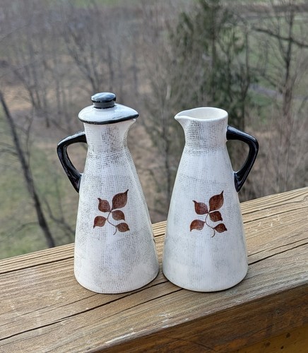 Vtg Royal Sealy Japan Condiments Set 5" Tall No Chips Or Cracks - Picture 2 of 3