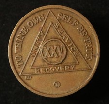 Alcohol Anonymous 25 Years Recovery Token