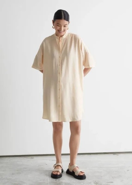 Women & Other Stories Dress Beige Viscose S