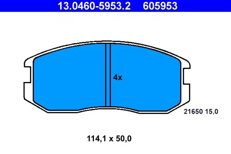 Brake pads 13.0460-5953.2 ATE for MITSUBISHI PROTON