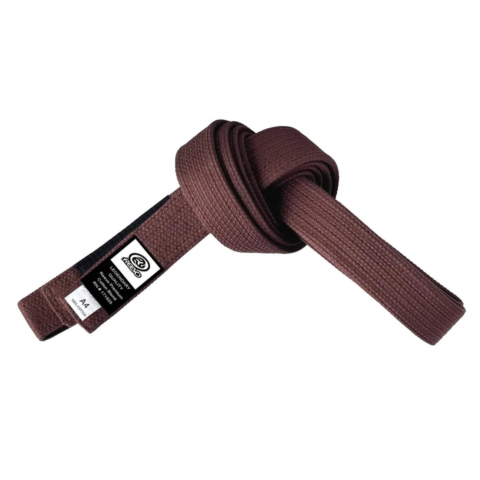 Cinturones REEVO BJJ - Algodón Premium, Cumple con IBJJF, Cinturón Brasileño de Jiu Jitsu Foto 3 de 4