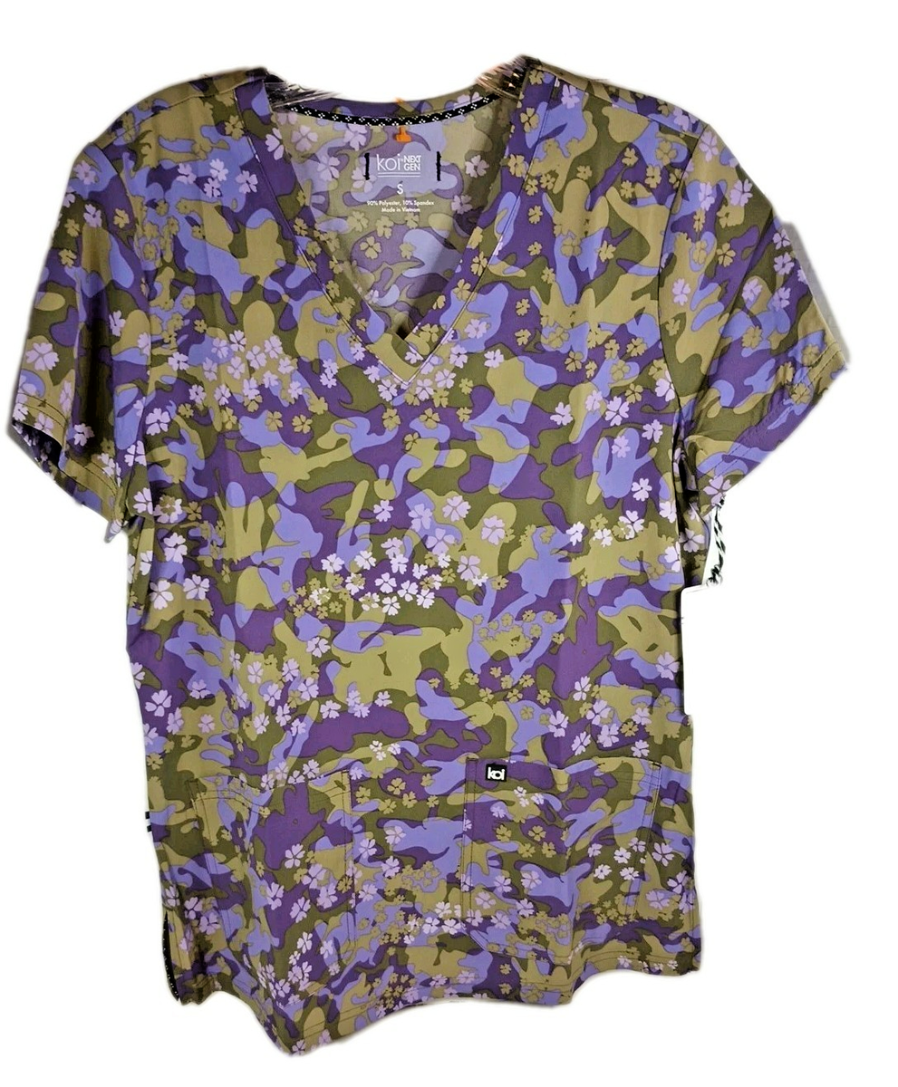 Koi Next Gen Early Energy S Scrub Top Purple Green New | eBay