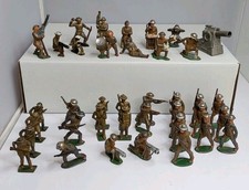 Vintage Lot 38pc Barclay Manoil Metal Figure Army Soldiers Canon S5