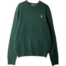 Used Ralph Lauren POLO RALPH LAUREN Cable Knit Cotton Sweater Men's Size M ...