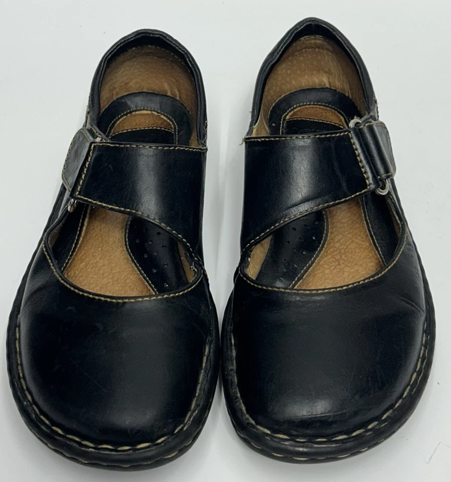 Born Mary Jane Leather Strap Shoes 7 Black Whimsigoth Academia Preppy Y2K Boho - Image 3 of 4