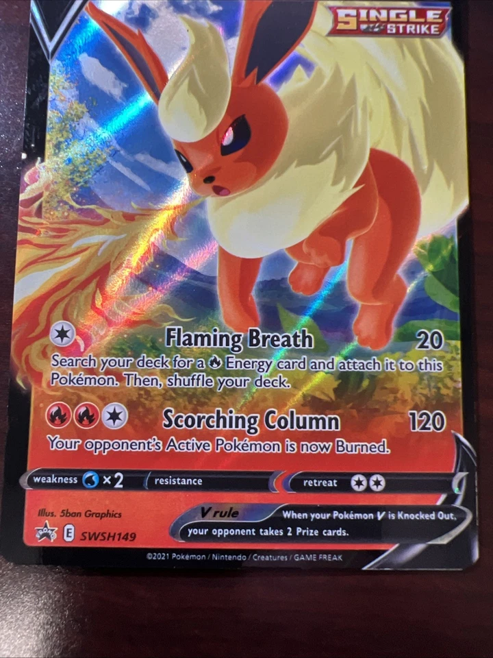 Flareon V SWSH149 SWSH: Sword & Shield Promo Cards Holo - Image 4 of 4