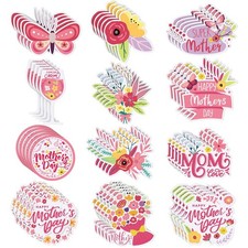 60 PCS Flower Shaped Paper Cutouts Mothers Day Bulletin Board Classroom Decor