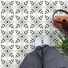 20 Pcs 7.87" Peel and Stick Floor Tile Waterproof Vinyl Black White Gray