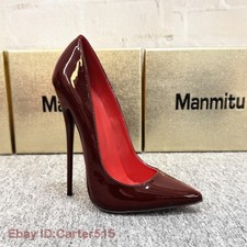 16cm High Heels Stage Show Dancing Shoes Women Pumps Patent Leather Pointed