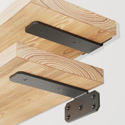 6 Pack 6'' Floating Shelf Bracket, Shelves Brackets, Wood Shelving Brackets Ha...