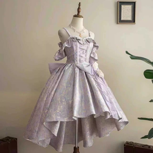 Lolita Evening/Princess Dress Sweet Bow Sleeveless Lace Waist Prom Dress Ladies - 第 24/24 張圖片