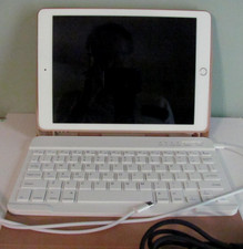 APPLE IPAD 6TH GEN 32GB 2018 Model, GOLD, A1893 USED, W/ KEYBOARD, CORDS, CASE