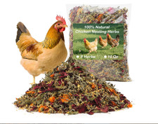 10 Oz Chicken Nesting Herbs, 8 Dried Flowers  Herb Supplement for Chickens Coop
