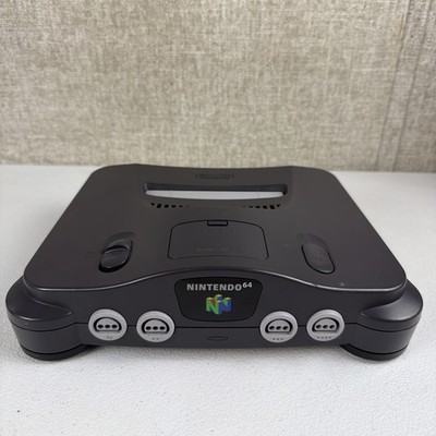Nintendo 64 Console ONLY - NUS-001 (USA) - Charcoal Tested Working W/ Jumper Pak