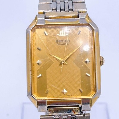 Seiko V701-5J30 Square Gold Dial Uhr 1981 aus Japan