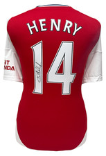 THIERRY HENRY SIGNED ARSENAL 2024/25 FOOTBALL SHIRT SEE PROOF ALLSTARS EXCLUSIVE