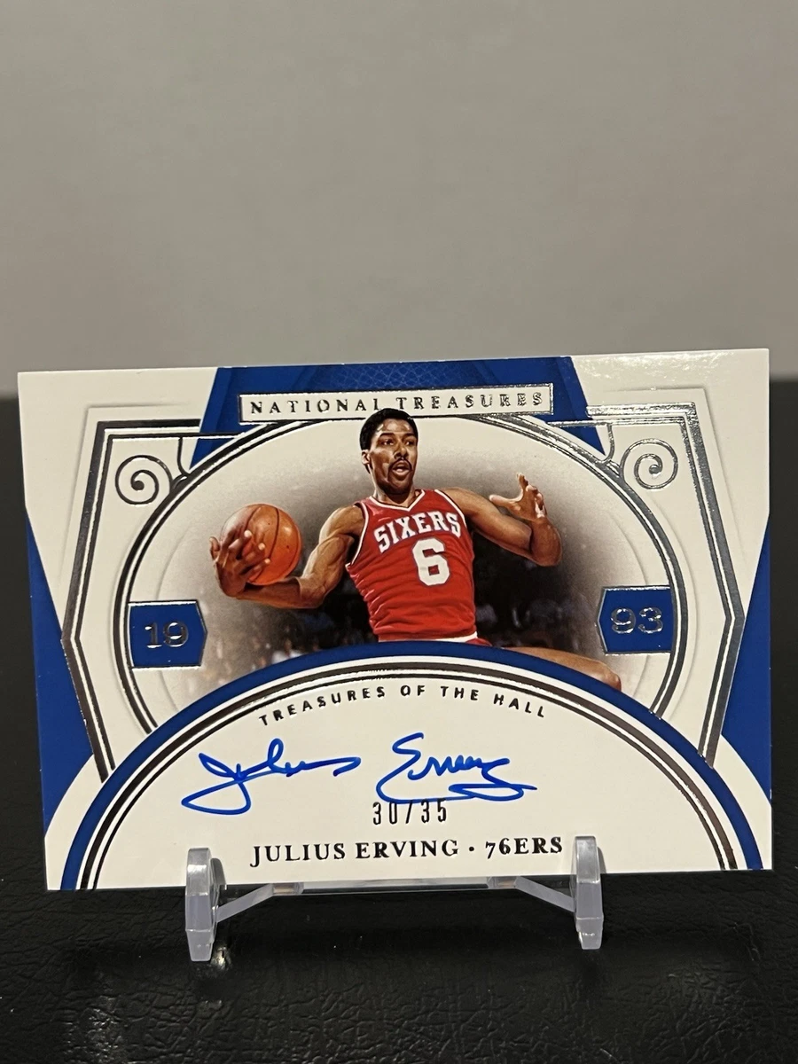 Panini Julius Erving Basketball Autographed Sports Trading Cards