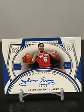 2020-21 Panini National Treasures Of The Hall Julius Erving Autographs Auto /35