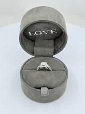 Love Vera Wang 14k White Gold 1ctw Diamond Ring 3/8ct Round Center Sz 5 4.1g