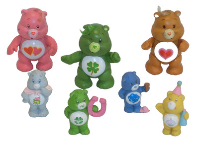 Vintage 80er Jahre Care Bears Figuren Sammlung Set Glücksbärchis  AGC 1983