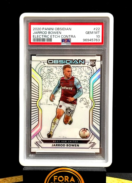 2020-21 Panini Obsidian Jarrod Bowen RC CONTRA 9/9 West Ham PSA 10 Gem Pop 3