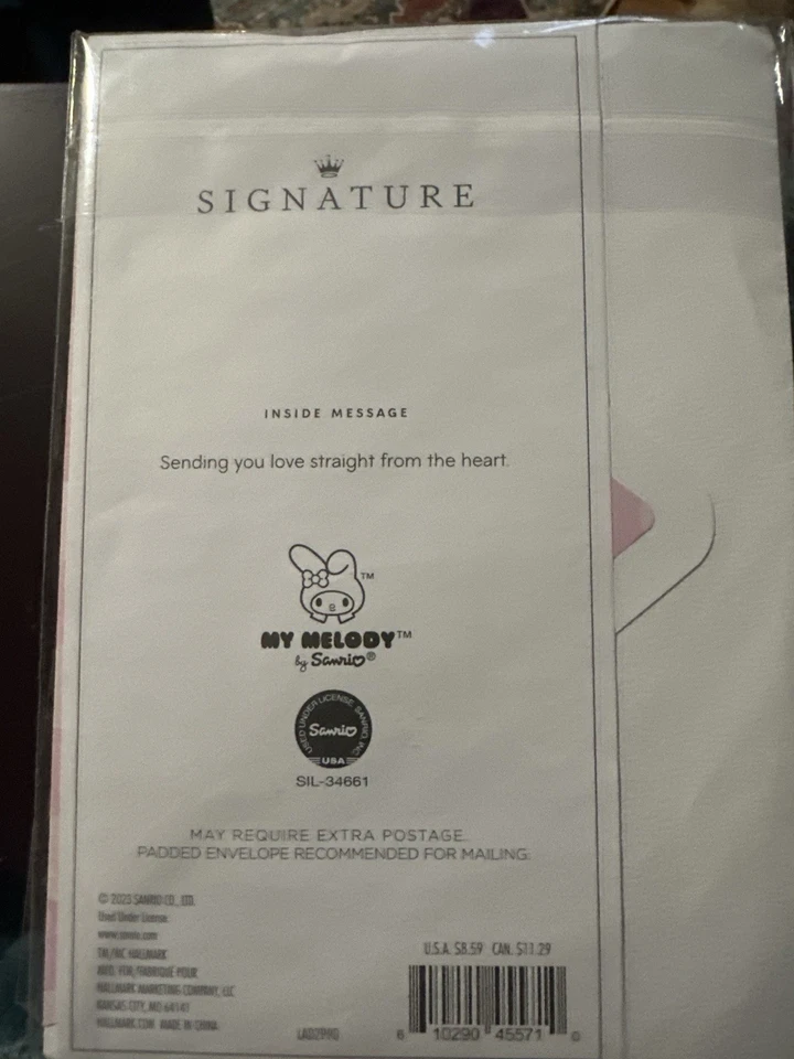 Juego de tarjetas de felicitación Hello Kitty & Friends 2023 Hallmark Signature Foto 4 de 4