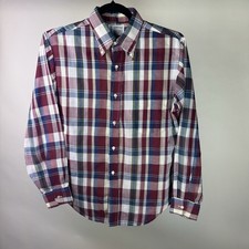 1960s Towncraft Penn-Prest Plaid Button Down Shirt Men 15  15.5 Vintage Ivy